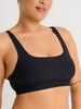 ES Black Recycled Rib Crop Open Back Bikini Top Summer 2026