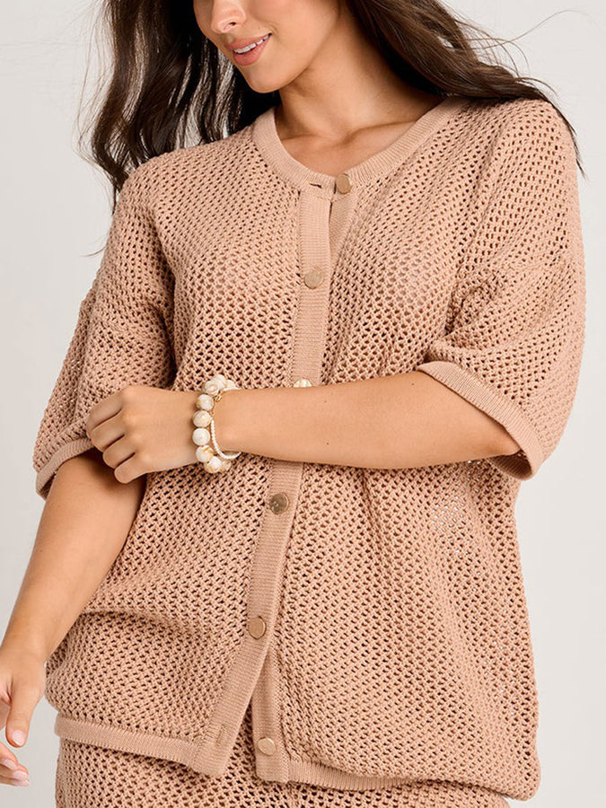 ES Resort Cardigan Knit Crochet Cover-Up Spring 2026 | CORK