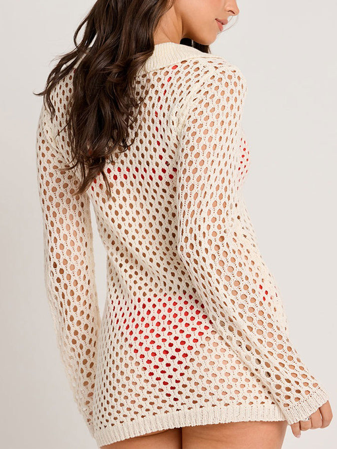 Everyday Sunday Resort Collar Shirt Cover Up Summer 2026 | TRUE WHITE