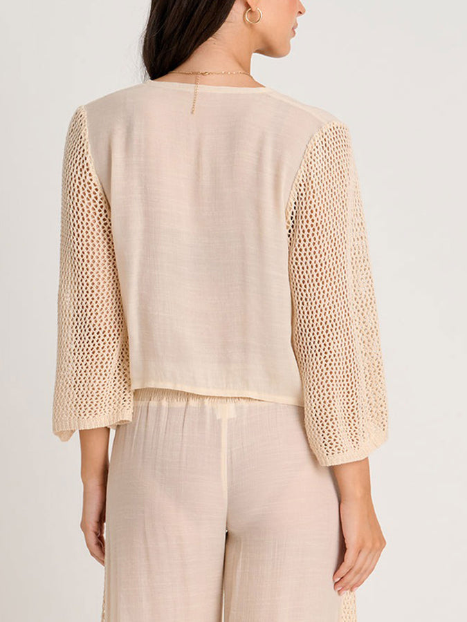 ES Resort Fly Away Knit Crochet Cover Up Summer 2026 | SAND