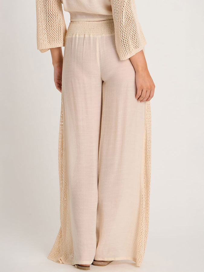 ES Resort Pant Wide Knit Crochet Cover Up Summer 2026 | SAND