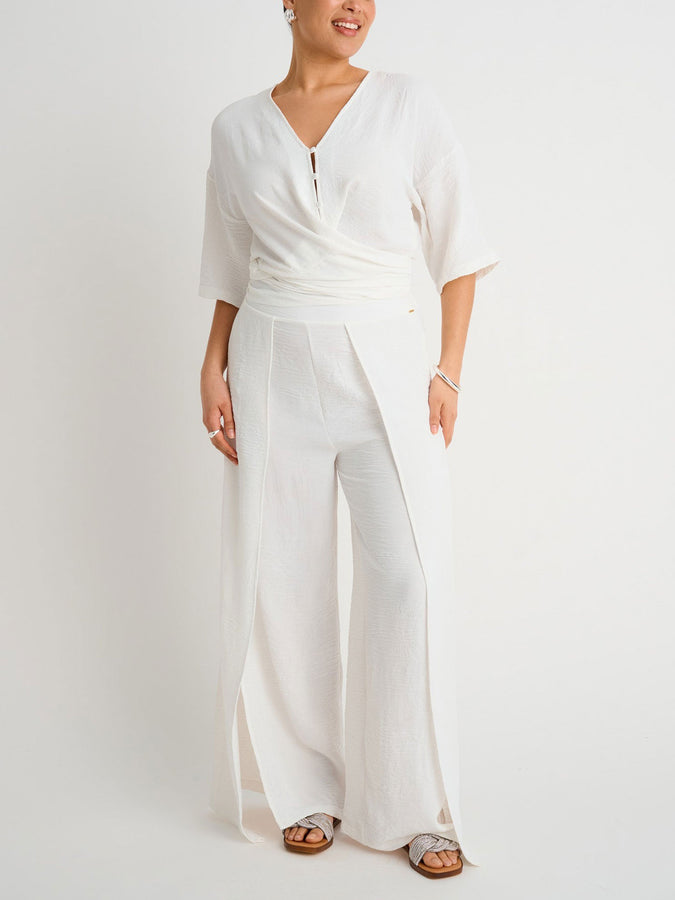 Everyday Sunday Resort Wide Pants Cover-up Spring 2026 | OFF WHITE