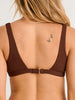 ES Roasted Chestnut Crop V Neck Bikini Top Spring 2026