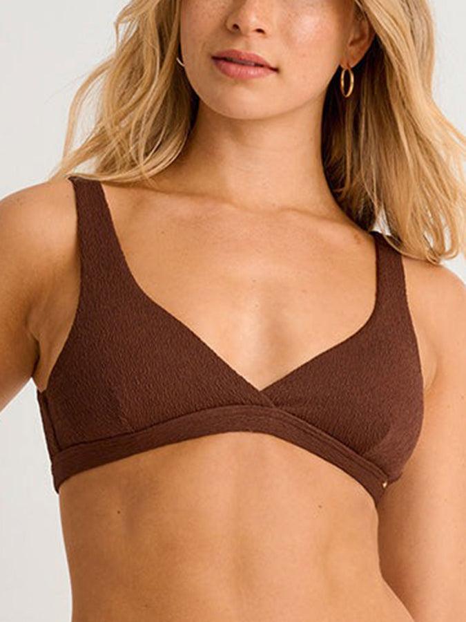ES Roasted Chestnut Crop V Neck Bikini Top Spring 2026 | ROASTED CHESTNUT