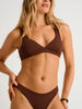 ES Roasted Chestnut Crop V Neck Bikini Top Spring 2026