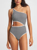 ES Gingham Texture Cami One Shoulder OP Swimsuit Summer 2026