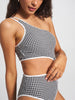 ES Gingham Texture Cami One Shoulder OP Swimsuit Summer 2026