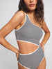 ES Gingham Texture Cami One Shoulder OP Swimsuit Summer 2026