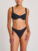 ES Recycled Rib Underwire Black Bikini Top Spring 2026