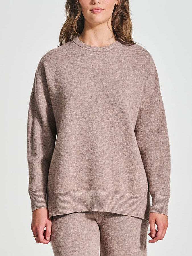 Everyday Sunday Lounge Crewneck Sweatshirt Fall 2026 | MOCHA HEATHER