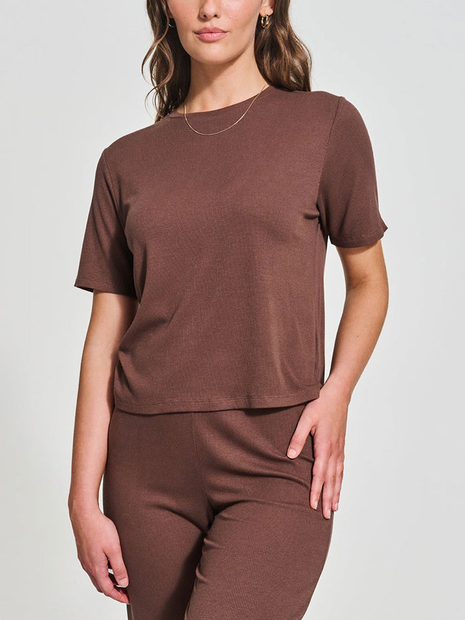 Everyday Sunday Lounge Rib T-Shirt Fall 2026 | CLASSIC BROWN