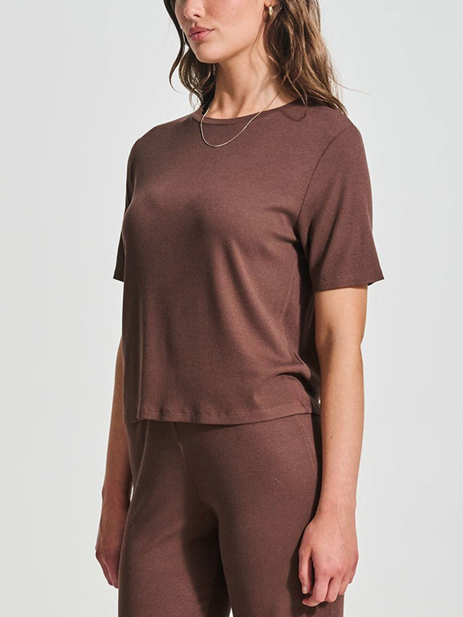 Everyday Sunday Lounge Rib T-Shirt Fall 2026 | CLASSIC BROWN