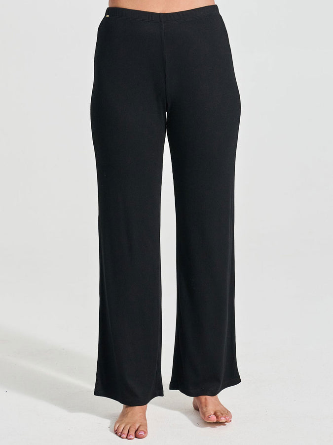 Everyday Sunday Lounge Wide Rib Pants Fall 2026 | BLACK