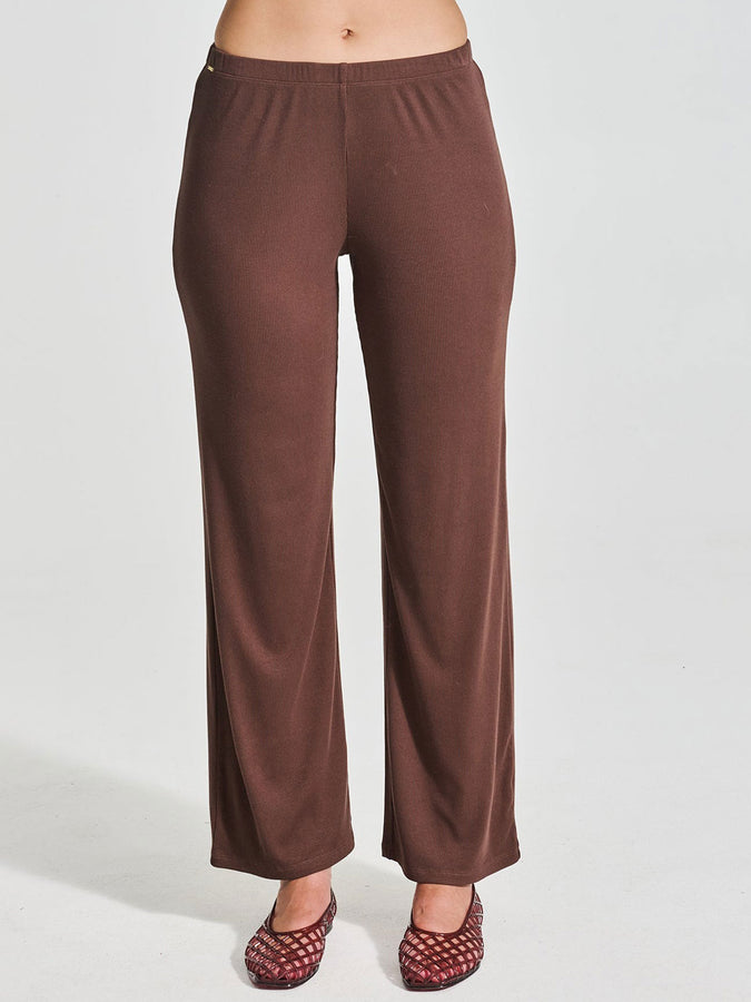 Everyday Sunday Lounge Wide Rib Pants Fall 2026 | CLASSIC BROWN
