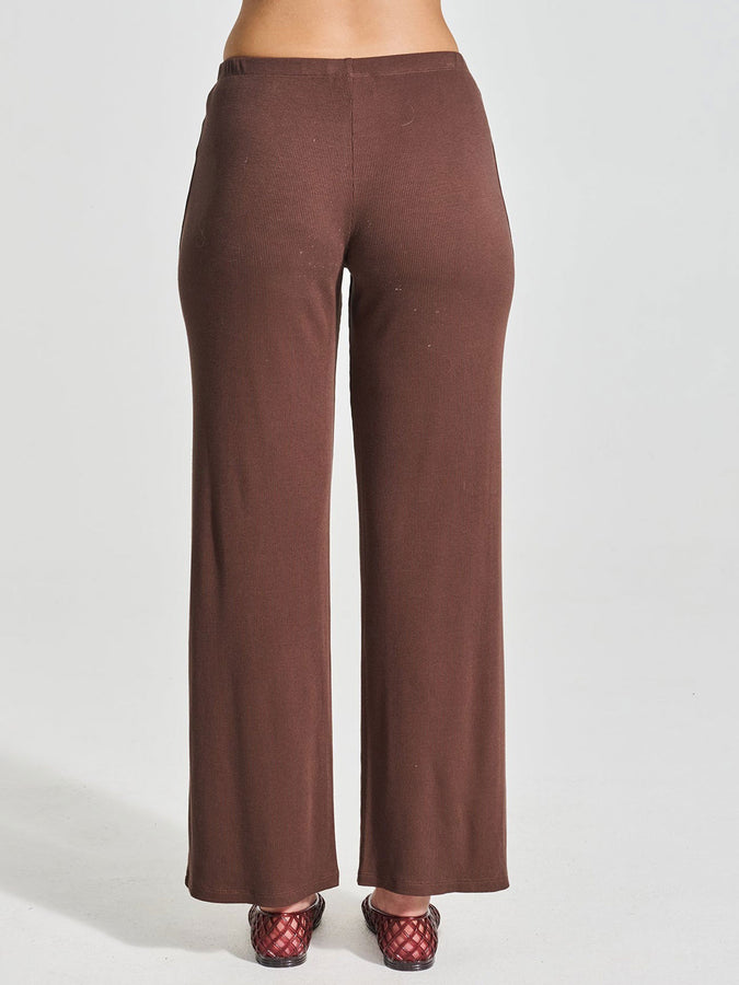 Everyday Sunday Lounge Wide Rib Pants Fall 2026 | CLASSIC BROWN