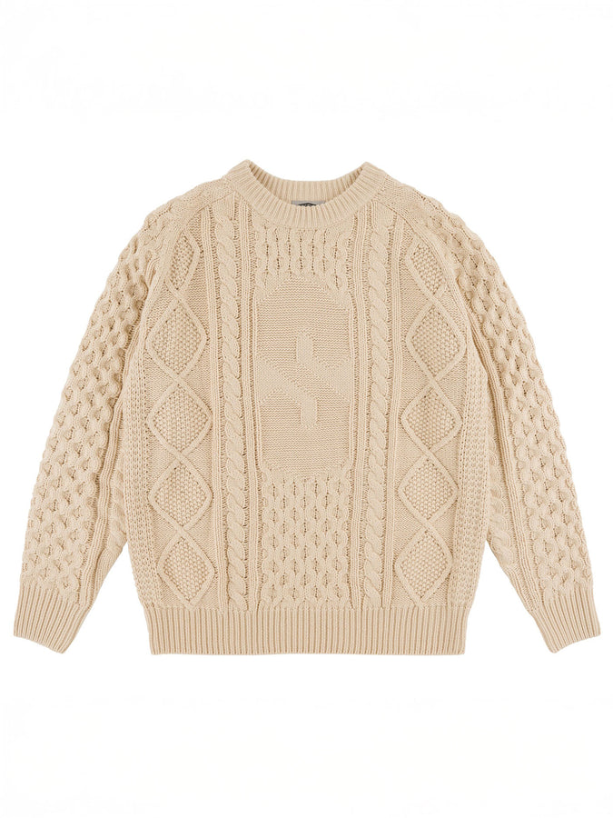 Souvenir Engineered Cable Knit Sweater Winter 2026 | OATMEAL