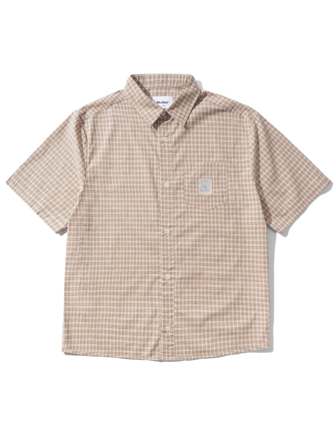 Butter Goods Equipment Short Sleeve Buttondown Shirt Summer 2026 | TAN/MUSTARD