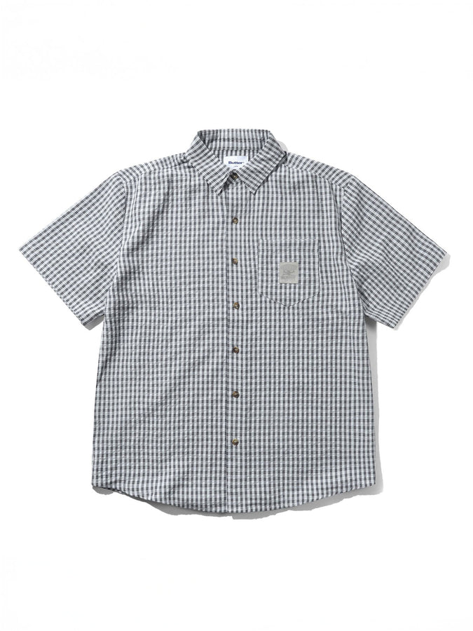 Butter Goods Equipment Short Sleeve Buttondown Shirt Summer 2026 | BLACK/GREY