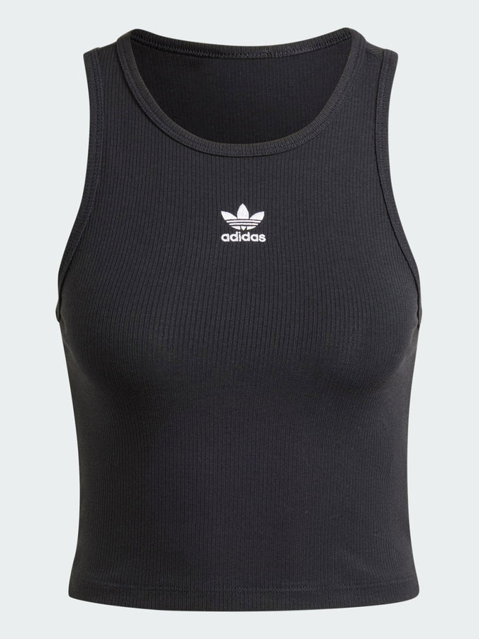 Adidas Essentials Rib Black Tank Top Spring 2026 | BLACK