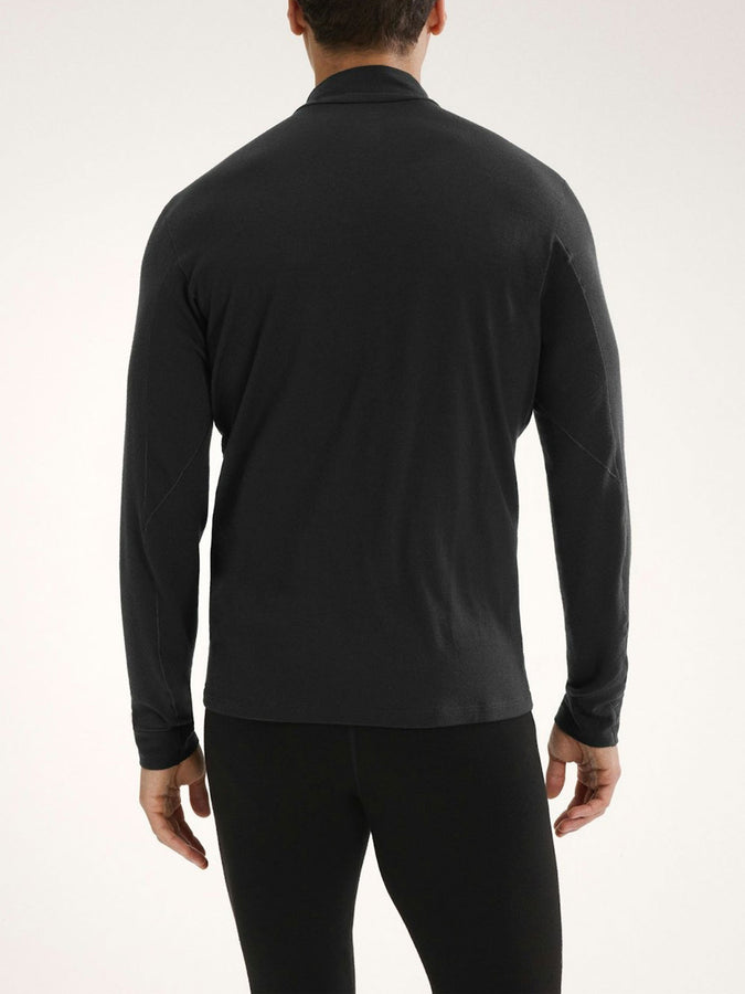 Arc'teryx Rho Merino Wool Zip Neck Base Layer Winter 2026 | BLACK