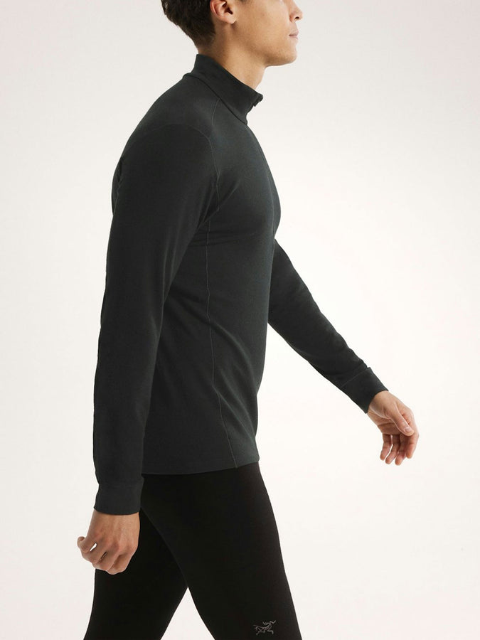 Arc'teryx Rho Merino Wool Zip Neck Base Layer Winter 2026 | BLACK