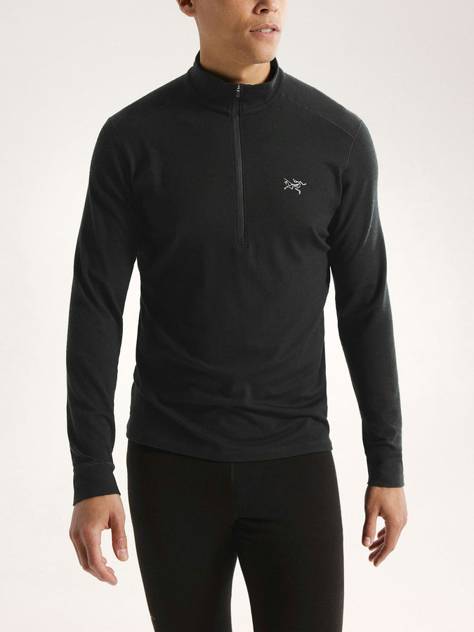 Arc'teryx Rho Merino Wool Zip Neck Base Layer Winter 2026 | BLACK