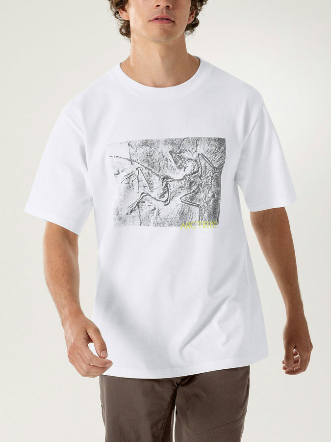 Arcteryx Kragg Cotton Lithographica T-Shirt Fall 2025 | WHITE LIGHT