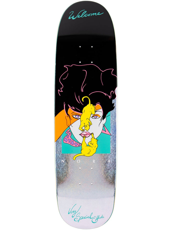 Welcome Vasconcellos Special Effects Sphynx Skateboard Deck | BLACK/GLITTER FOIL