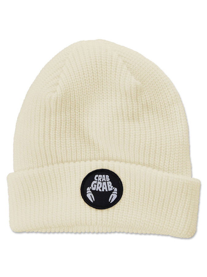 Crab Grab Circle Patch Beanie 2025 | BONE