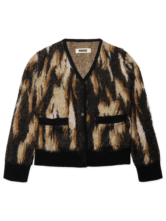 Woodbird Fen Multi Cardigan Fall 2026 | SAND/BLACK