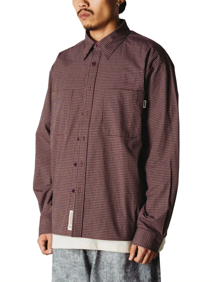Woodbird Buzo Dau Check L/S Buttondown Shirt Fall 2026 | BROWN/RED