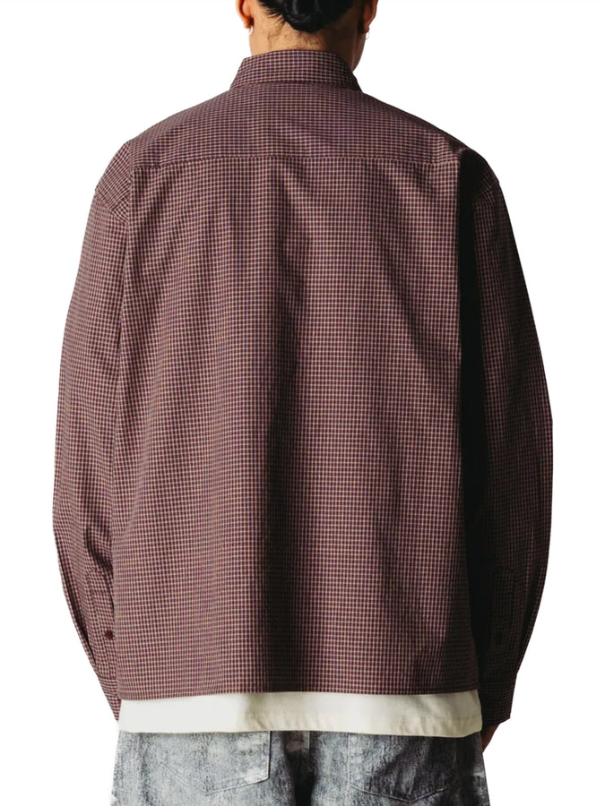 Woodbird Buzo Dau Check L/S Buttondown Shirt Fall 2026 | BROWN/RED