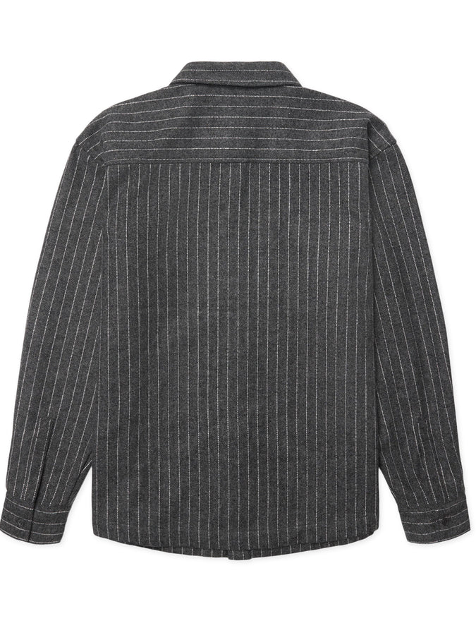 Woodbird Buzo Herringbone L/S Buttondown Shirt Fall 2026 | DARK GREY