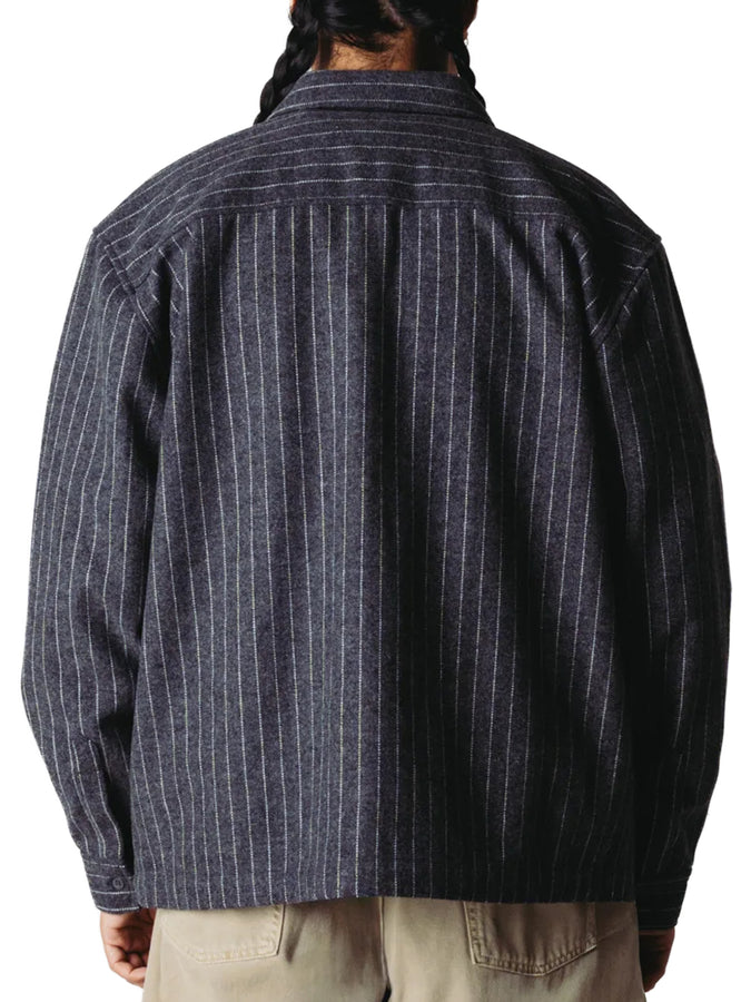 Woodbird Buzo Herringbone L/S Buttondown Shirt Fall 2026 | DARK GREY