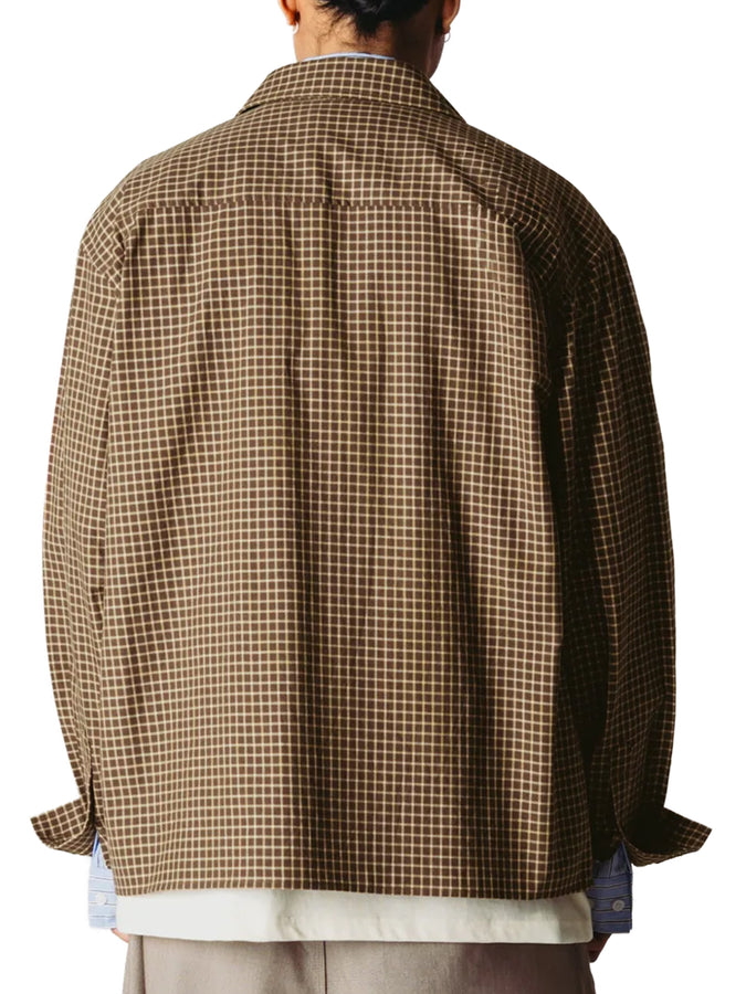 Woodbird Buzo Man Check L/S Buttondown Shirt Fall 2026 | BROWN/HONEY