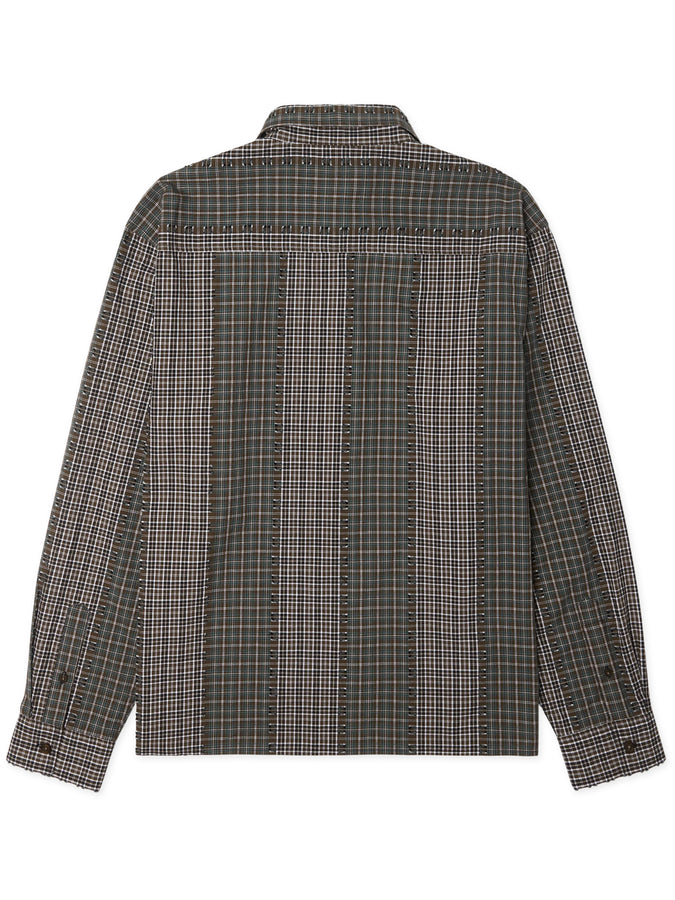Woodbird Buzo Woma L/S Buttondown Shirt Fall 2026 | BROWN/GREEN