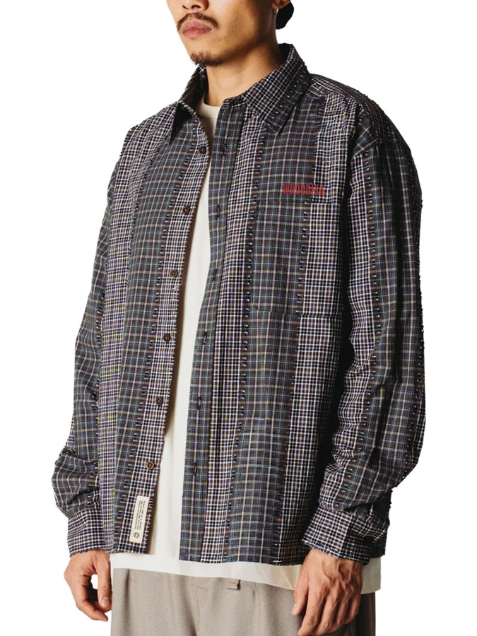 Woodbird Buzo Woma L/S Buttondown Shirt Fall 2026 | BROWN/GREEN