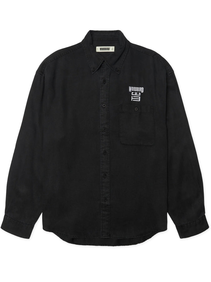 Woodbird Jong Denim L/S Buttondown Shirt Fall 2026 | BLACK