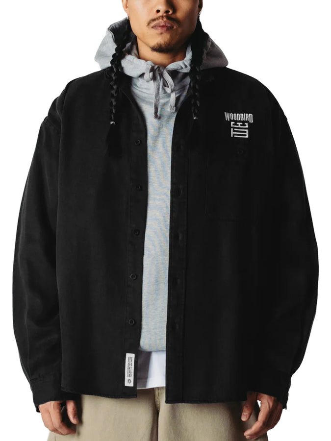 Woodbird Jong Denim L/S Buttondown Shirt Fall 2026 | BLACK