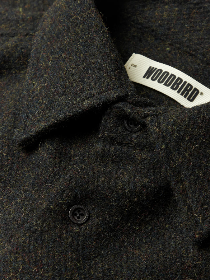 Woodbird Jong Multi Long Sleeve Buttondown Shirt Fall 2026 | DARK NAVY