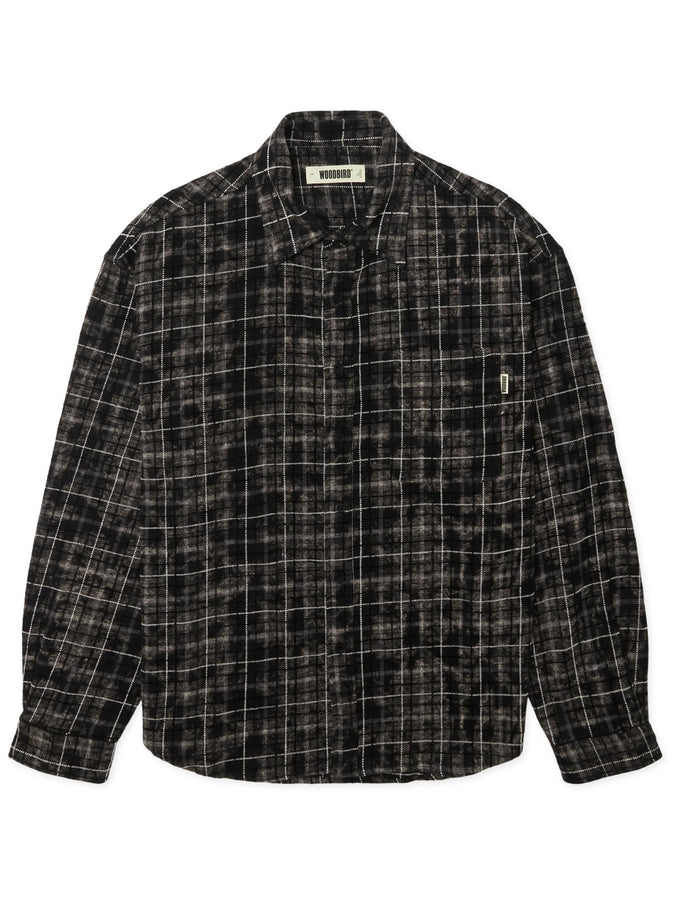 Woodbird Jong Wash Check L/S Buttondown Shirt Fall 2026 | BLACK/WHITE