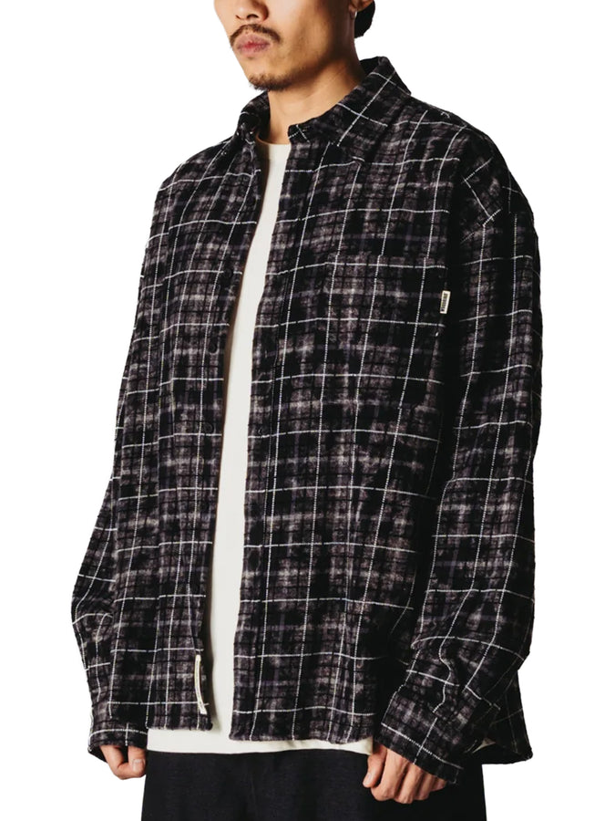 Woodbird Jong Wash Check L/S Buttondown Shirt Fall 2026 | BLACK/WHITE