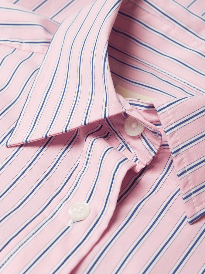 Woodbird Liva Stripe Long Sleeve Buttondown Shirt Fall 2026 | PINK