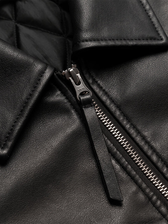 Woodbird Bue Washed Pu Jacket Fall 2026 | BLACK