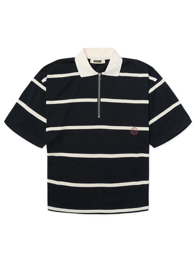 Woodbird Hiro Jiu Zip Polo Fall 2026 | BLACK