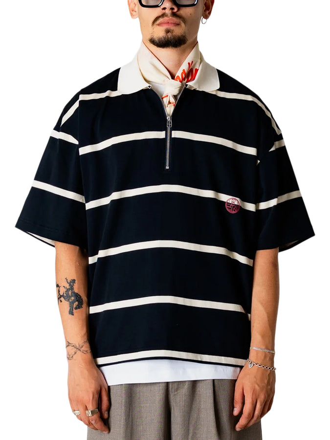 Woodbird Hiro Jiu Zip Polo Fall 2026 | BLACK