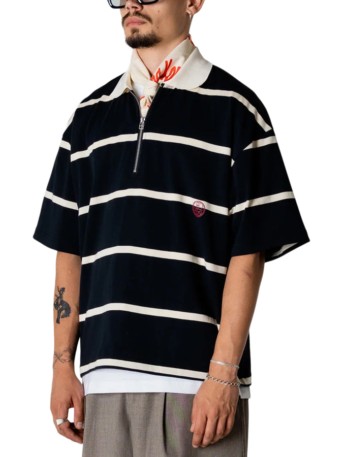 Woodbird Hiro Jiu Zip Polo Fall 2026 | BLACK