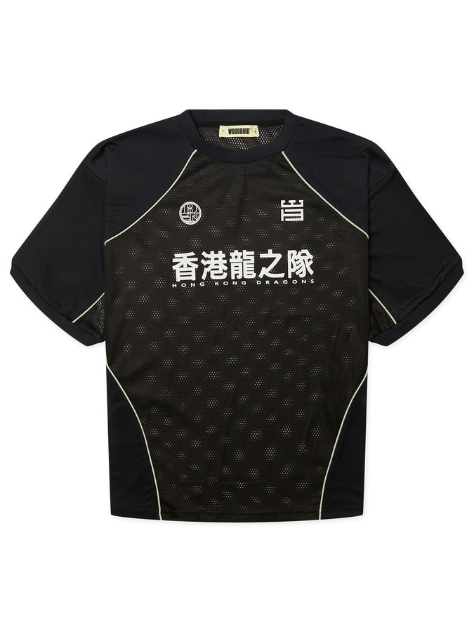 Woodbird Beam Mesh Cut T-Shirt Fall 2026 | BLACK