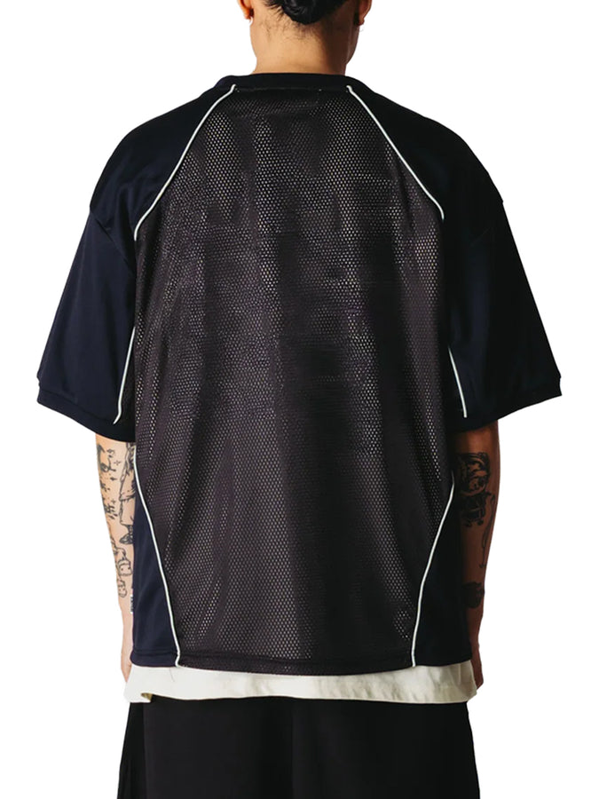 Woodbird Beam Mesh Cut T-Shirt Fall 2026 | BLACK