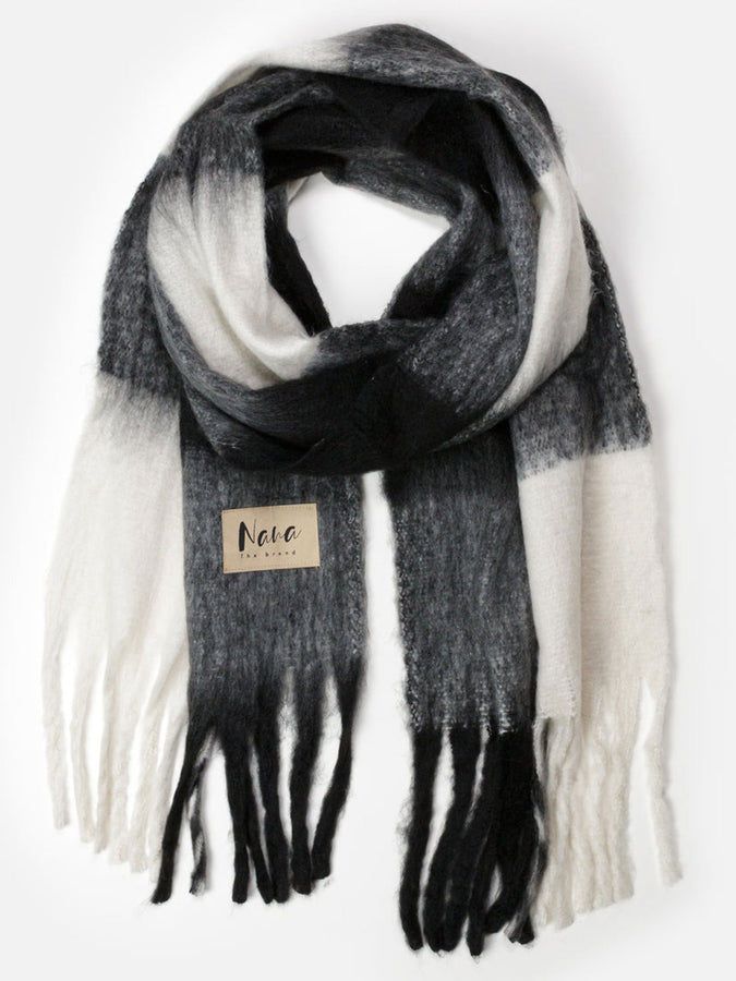 Nana The Brand Geneve Scarf | BLACK/WHITE